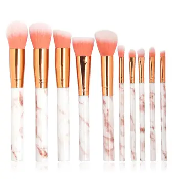 

10pcs/set Marbling Makeup Brushes Set For Cosmetic Foundation Powder Blush Eyeshadow Blending Make Up Brush Beauty Tool