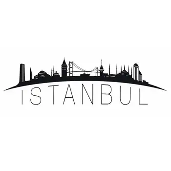 

ISTANBUL Skyline Decal Wall Sticker Vinyl Stickers Decor Mural Art Living Room Home Decoration Landmark Skyline Wall Decal