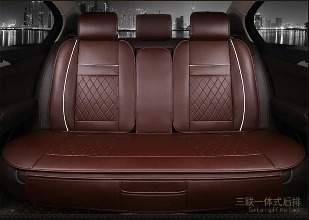 Только автомобильные чехлы на заднее сиденье для Volkswagen vw passat polo golf tiguan jetta touran touareg bora Sagitar Magotan Teramont styling - Название цвета: coffee