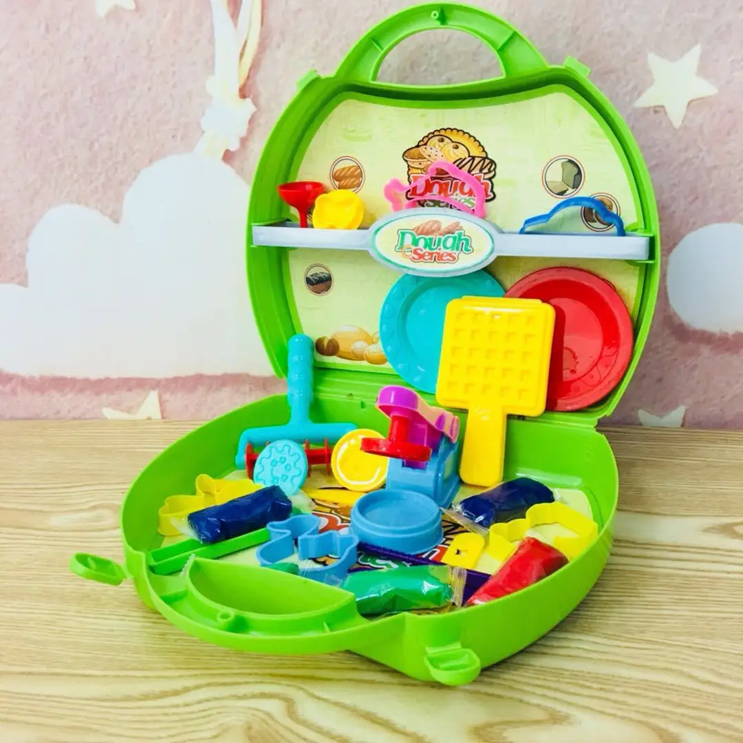 Игровой домик цветной глиняный кухонный чемодан DIY выпечка игрушка кухонные принадлежности для маленьких детей девочки мальчик посуда 7767