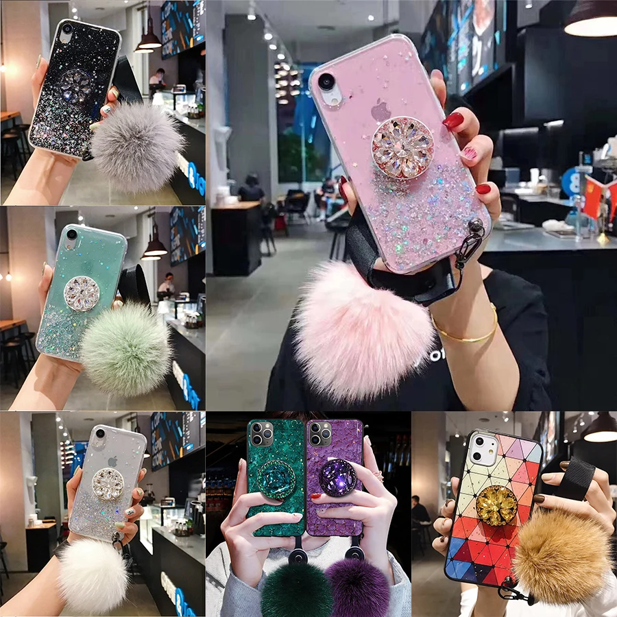 Чехол из ТПУ для Samsung S11Plus Not10Plus чехол iPhone 11 Pro MAX 6 6splus 8plus 7 plus Хрустальный держатель