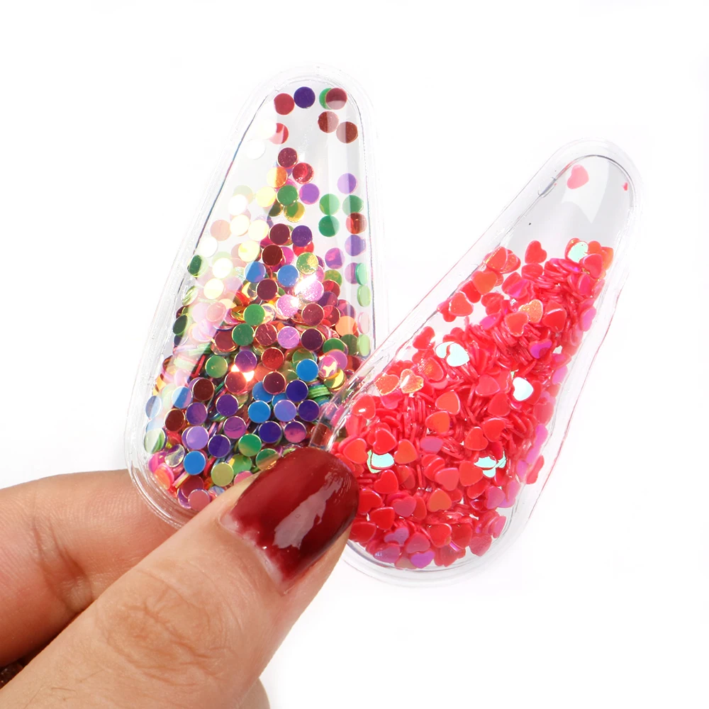 New 56X30mm 5Pcs Sequins Transparent Hair Clips Making for Hairdressing Hair accessories DIY Hairpins Children Girls,5Yc7387