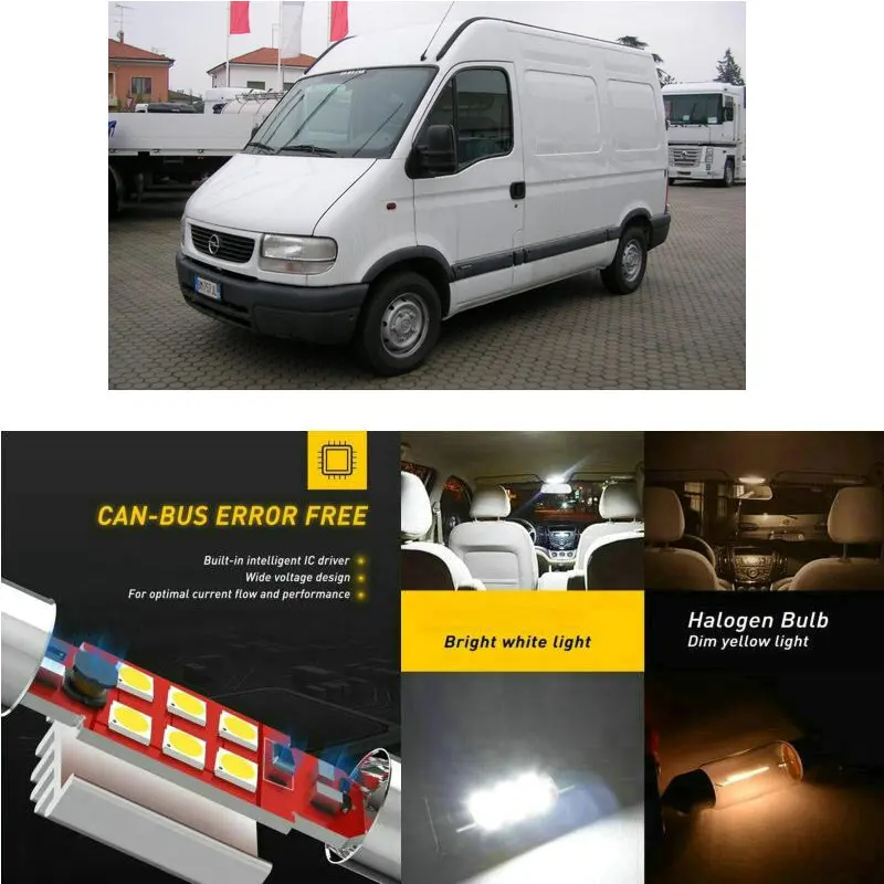 

LED Interior Car Lights For Opel mokka mokka x j13 movano b box bus x62 combi dumptruck x70 car accessories lamp bulb error free