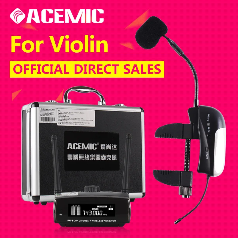 

Free shipping Wireless microphone for violin Viola Cello acousitc bass transmitter system 100m Professional stage performance