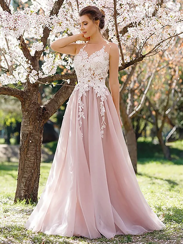 Light Pink Prom Dresses 2021 Elegant 