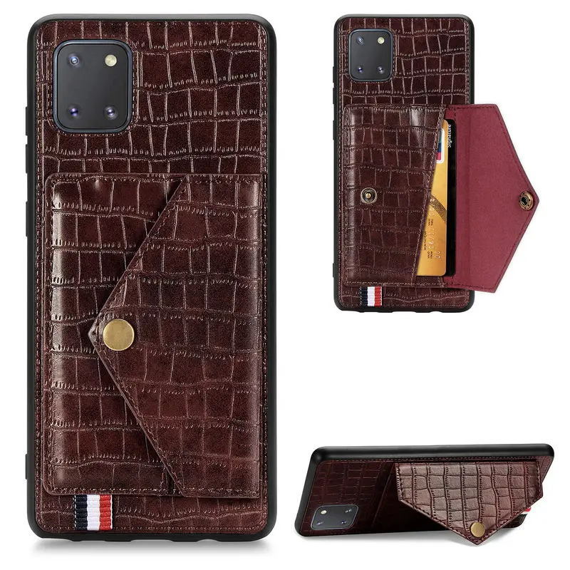 

For SamSung Galaxy A81 Case Crocodile Pattern PU Leather Case For SamSung A 81 Note 10 Lite N770 Wallet Card slot Back Cover