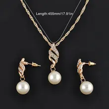 Модные стразы для невесты жемчужное ожерелье в европейском и американском стиле Свадебные украшения вечерние серьги ювелирные изделия