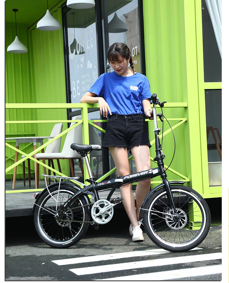 Excellent 20 inch Mountain bike off-road male female wheel folding bicycle dual disc brakes variable mountain bike bicycles road bike 2