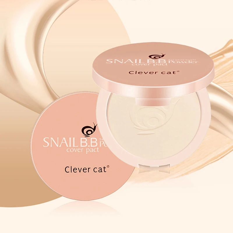 Lightweight Oil-control Cosmetic Double-layer Pressed Powder Cover Blemishes Dry And Wet Dual-use Makeup P1 |