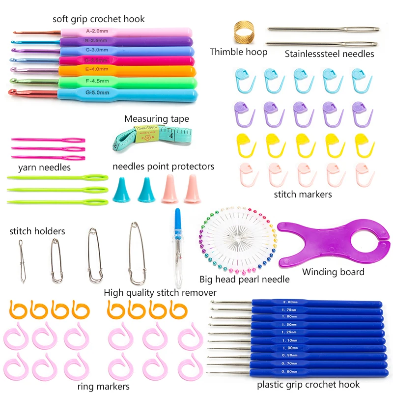 https://ae01.alicdn.com/kf/H947c2d6f18de436ba29061c09dbfab8eN/78Pcs-Crochet-Hooks-Set-Ergonomic-Yarn-Knitting-Needles-Marking-Clips-Tools-Set-With-Crochet-Needle-Accessories.jpg