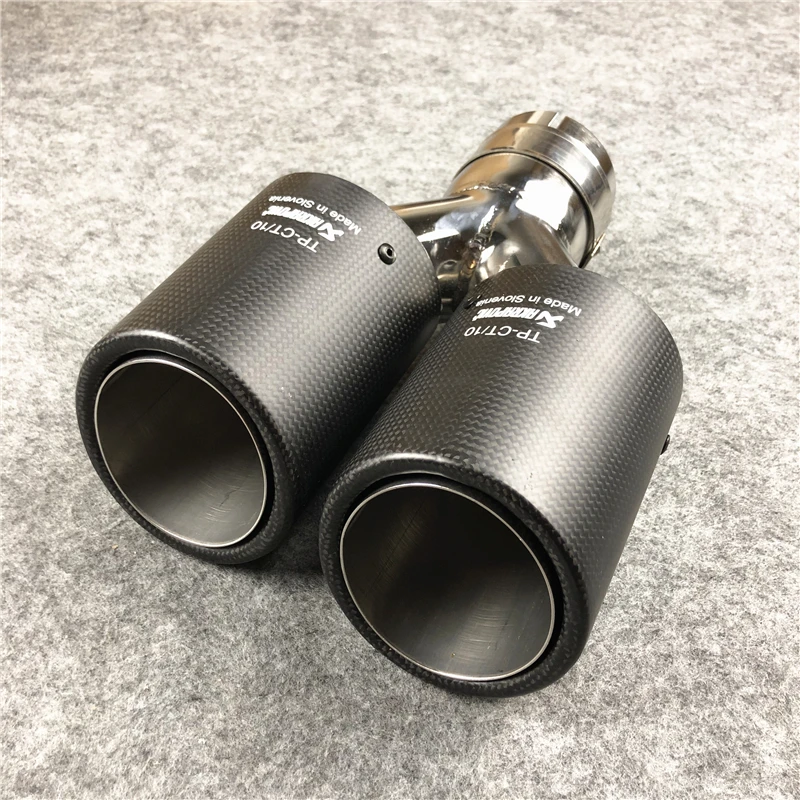 1 шт. Akrapovic глянцевый/матовый карбоновый выхлопной двойной наконечник автомобильный глушитель двойные трубы для выхлопной системы Двойные наконечники автомобильные аксессуары
