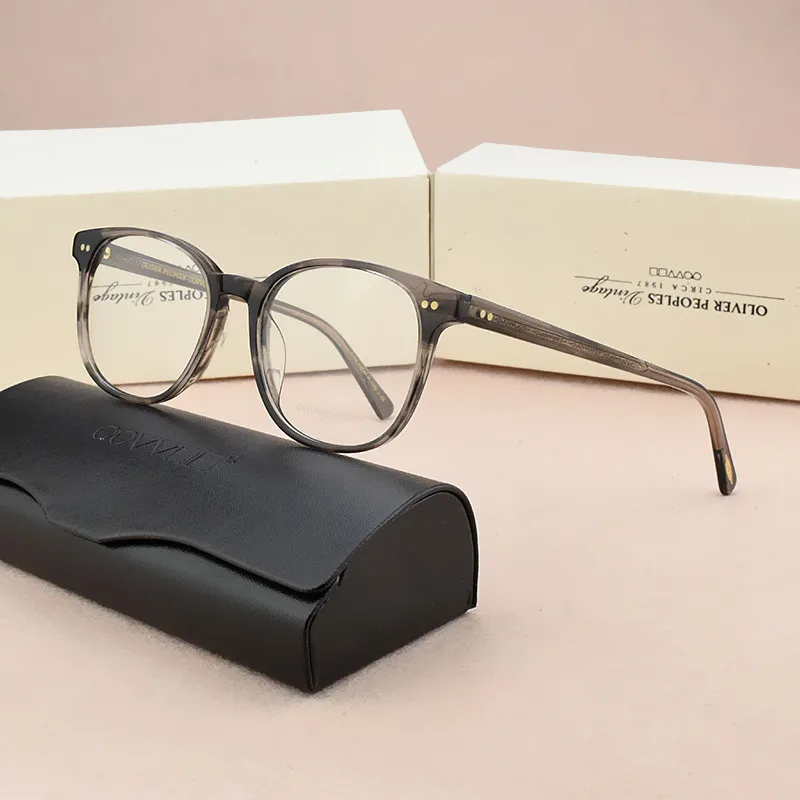 Высокое качество близорукость винтажные Круглые очки Рамка Для женщин компьютер для чтения рецептурная оптика очки Для мужчин очки ретро OV5277 - Цвет оправы: C3