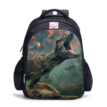 

Children's Pop Animal Print Backpack Jurassic Dinosaur World Kingdom Girls Boys Children's School Bag