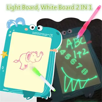 

A4 Draw with Light in Dark Children Kids Heavy Duty Drawing Board Set English Langues Boys Girls Toy