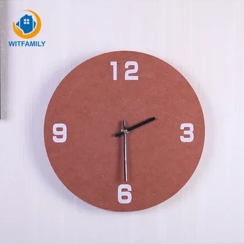 

Living Room Round Wooden Clock Fashion Nordic Simple Wooden Wall Clock Colorful Board Creative Clock Wall Clock Home Decoration