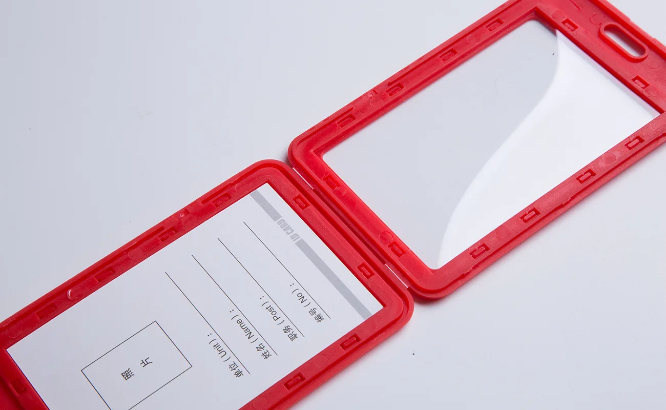 Cool Vertical Two-Sided Rigid Credit Card Size Badge Holder Lanyard Launch Event Exhibition Staff Credentials Tag ID Card Holder