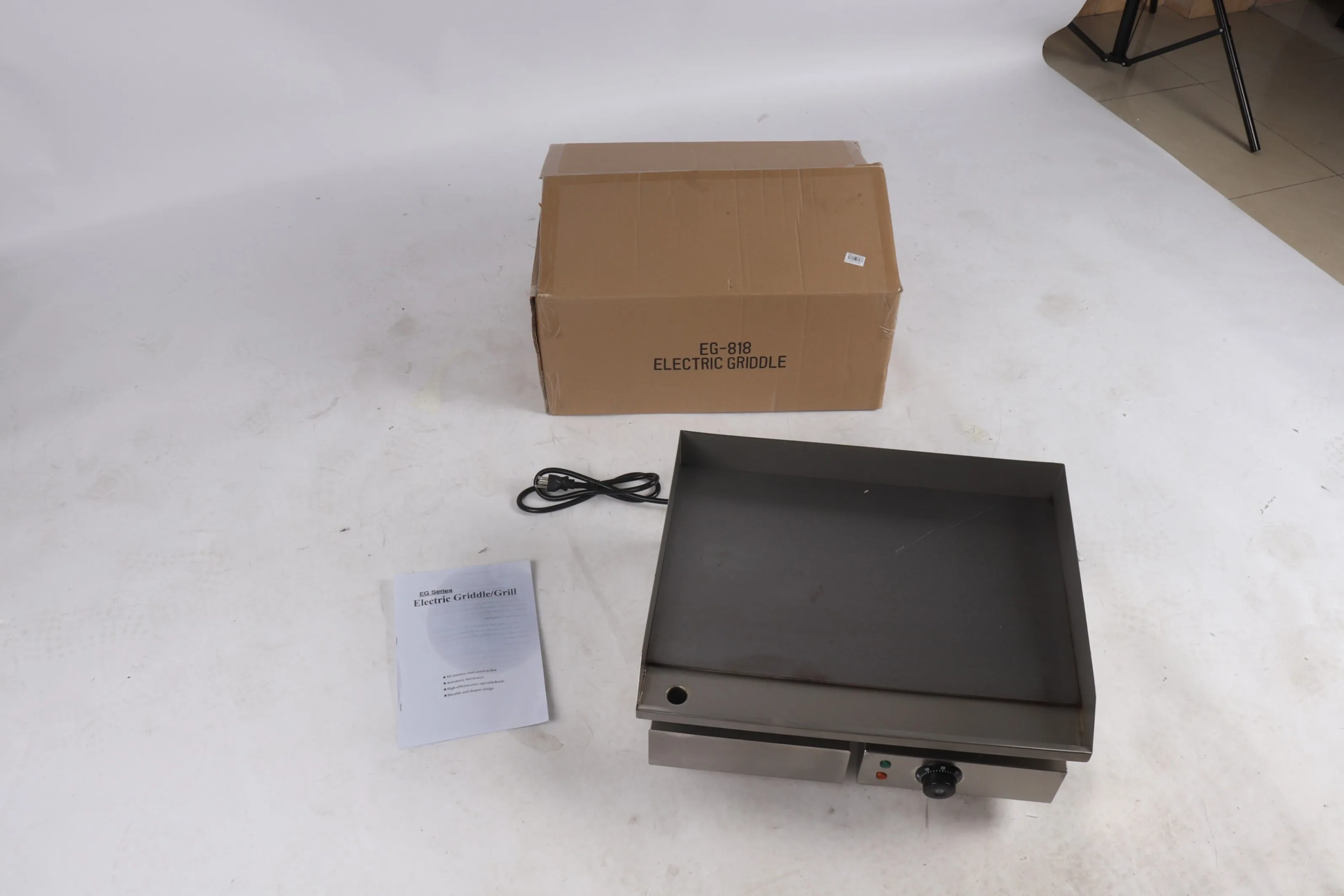 Commercial Electric Grill 1500W Electric Food Oven Stainless Steel Restaurant BBQ Grill Desktop Steak Machine US Plug