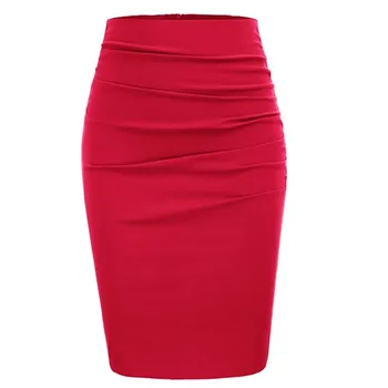 

Summer simple style ladies sexy high waist slim pencil skirt multi-color charming bag hip skirt suitable for daily wear