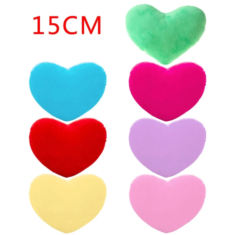 Heart Shaped Pillow 15cm Heart Shape Decorative Throw Pillow PP Cotton Soft Creative Doll Lover Gift