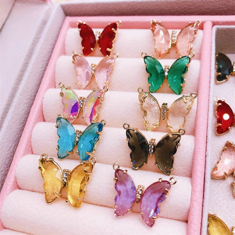 Pour Collier Bracelet Bijoux Pièces Alliage 10PCS Butterfly Charms À faire soi-même Pendentifs