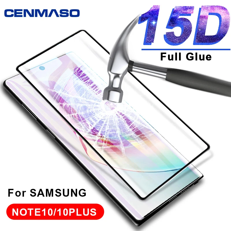 

Note 10 Plus for Samsung S8 Glass 15D Full Gule Screen Protector Film for Samsung Galaxy S8 S9 S10 Plus Note 10 9 Tempered Glass