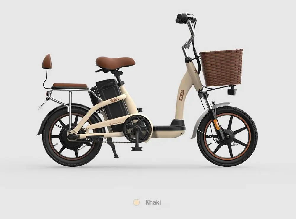 Khaki Xiaomi HIMO C16 Электрический велосипед 16 дюймов городской электрический велосипед 48 В литиевая батарея 250 Вт Мотор родитель-ребенок электрический электровелосипед - Цвет: Khaki