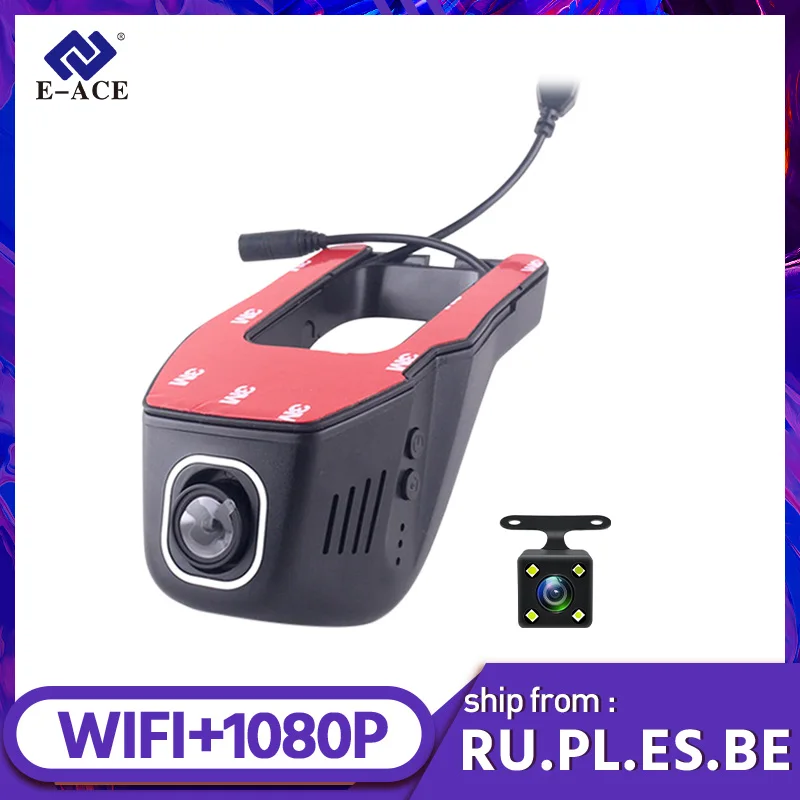 HD 1080P Hidden Mini Wifi Dual Lens Car DVR Camera Video Recorder Night Vision 