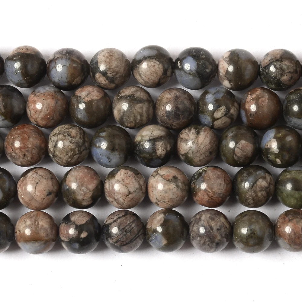 Enhanced Natural Stone Beads Collection: Aventurine, Lava, Amazonite, and Malachite Crystals for DIY Jewelry and Bracelet Crafting (4/6/8/10/12mm)