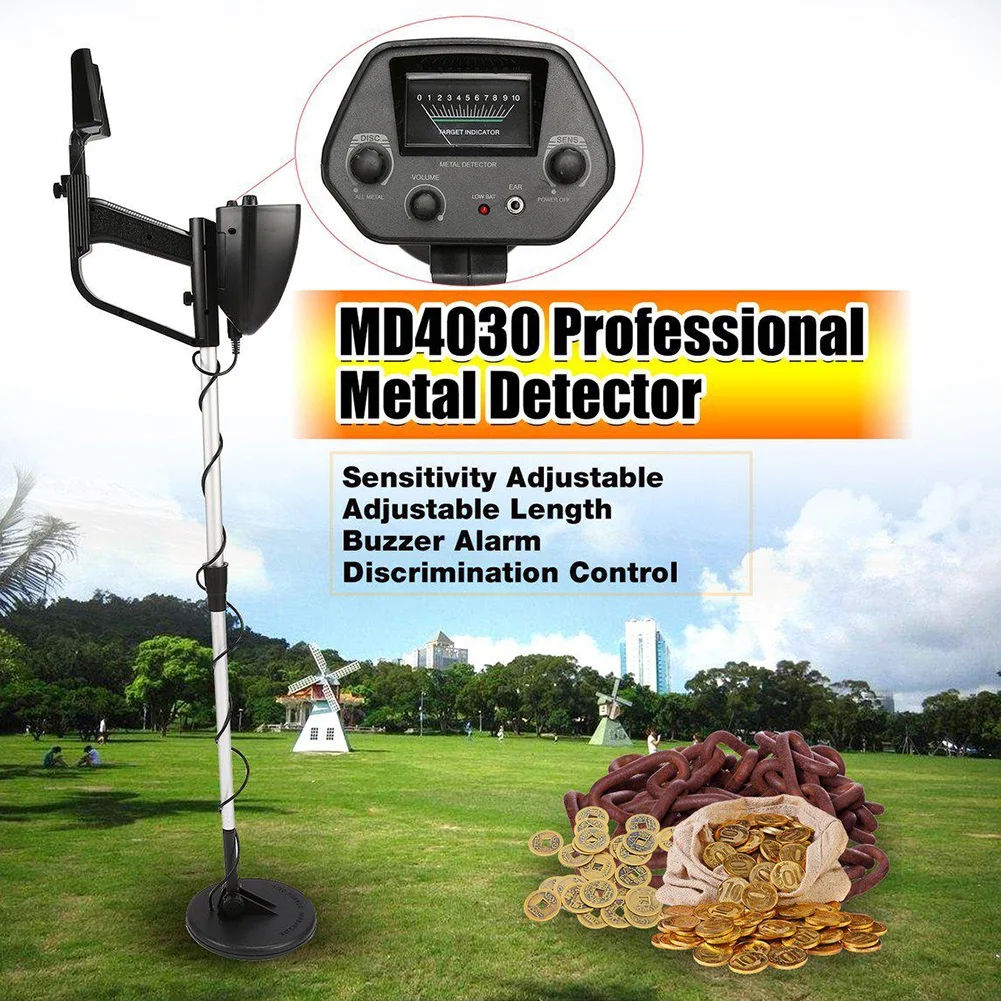 

Metal Detector MD4030 Scanner Finder tool for Gold Digger Treasure Seeking Hunter