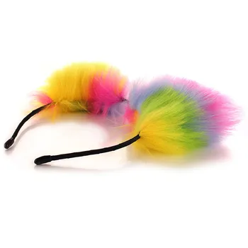 New Novelty Fox Tail Plug Rainbow Set Removable Anal Plug Butt Plug Cosplay Adult Game BDSM Collar Fur Replaceable Erotic Kit 4