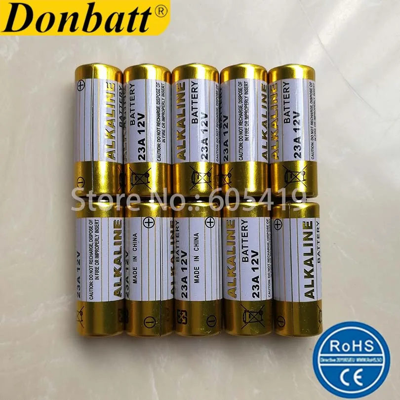 600pcs/lot 12v 23a Alkaline Battery A23 V23ga Lr23/l1028 8lr932 Mn21