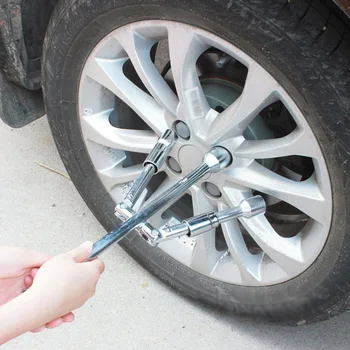 

Cross Tire wrench Wheel Repair Car Auto Folding Spanner Socket Nut Lug