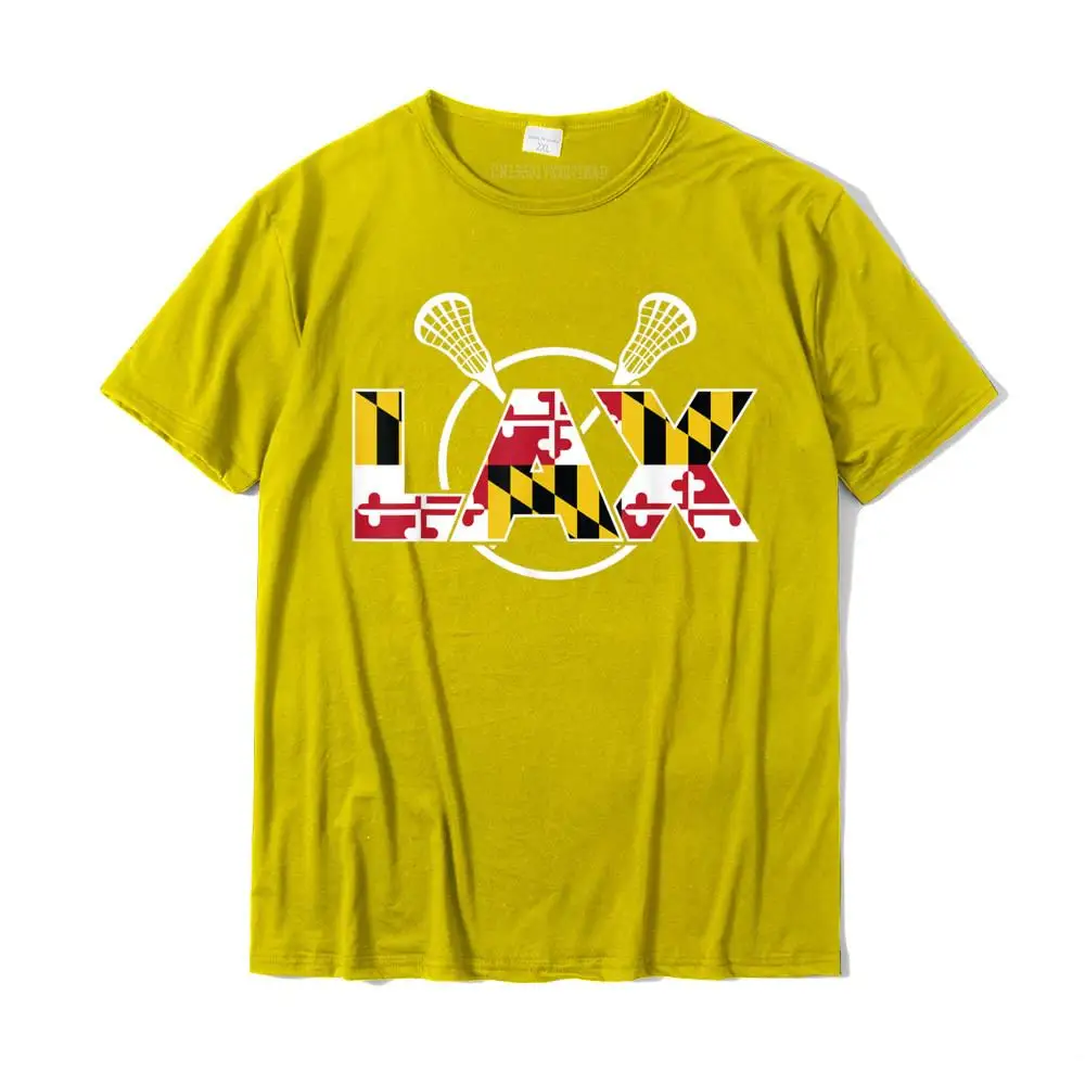 Design Tops & Tees Funny O-Neck Gift Short Sleeve Pure Cotton Men T-shirts Europe Tee Shirt Drop Shipping Maryland Flag Lacrosse State Pride T-Shirt__MZ22699 yellow