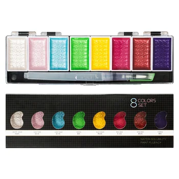 

Metallic Glitter Professional Painting With Box Solid Pigment Gift Beginners Graffiti Tool Watercolor Paint Set Art Supplies