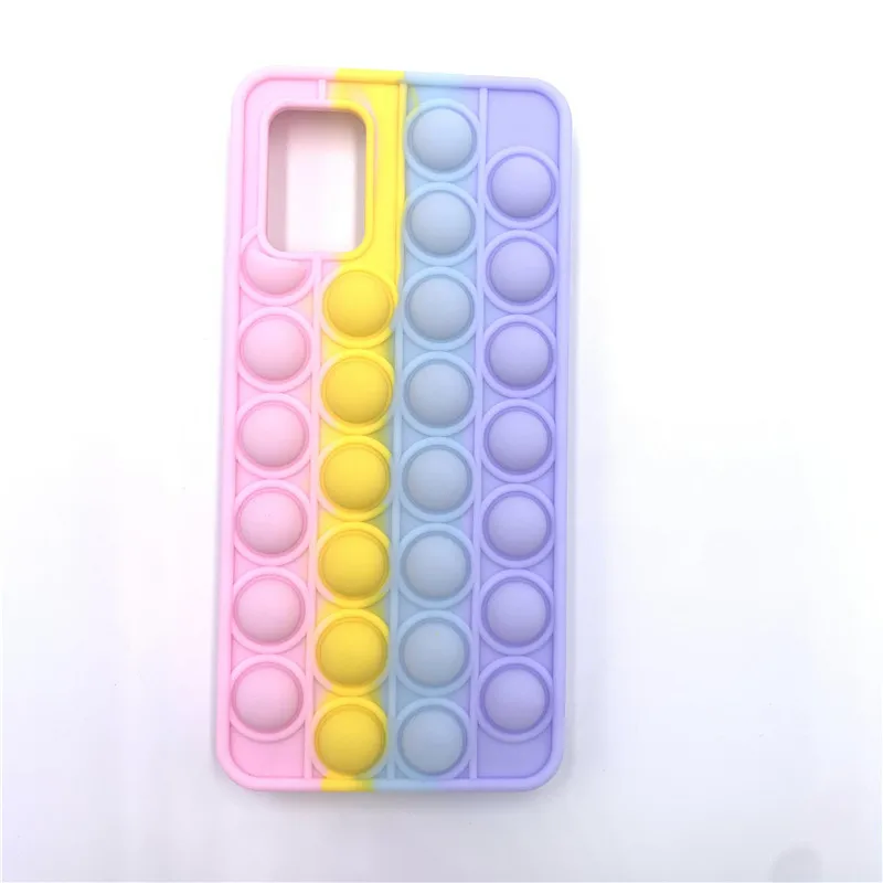 samsung silicone A32 A12 A11 A21 Push Bubble Pop Fidget Toy Phone Case Soft Cover for Samsung S10 Plus S20 A70 A50 A51 A71 A31 Stress Reliver Toy samsung cute phone cover Cases For Samsung