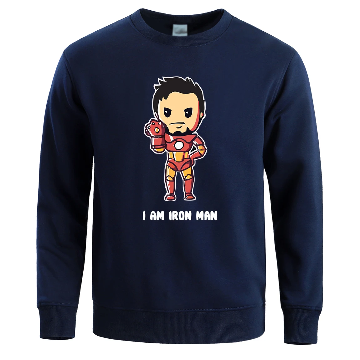 

The Avengers Iron Man Tony Stark Men Hoodies Sweatshirts Crewneck Hoodie Sweatshirt Pullover Winter Fleece Warm Black Hoody