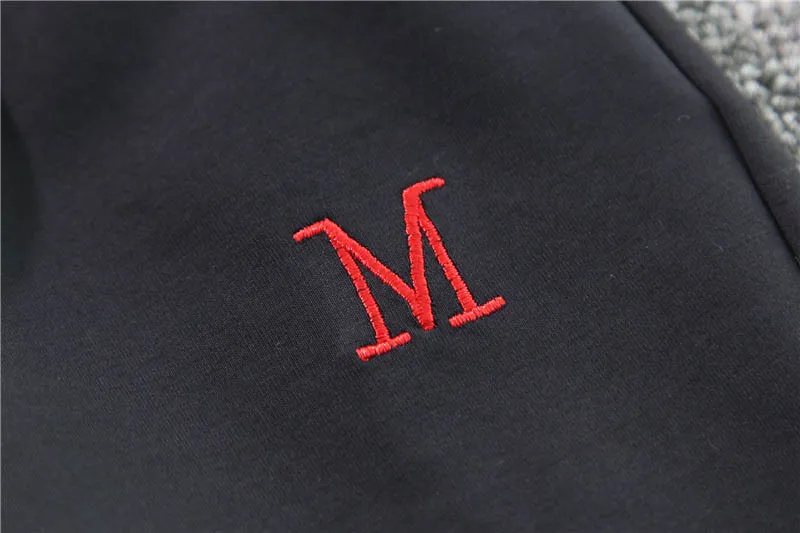 New Style Black And White with Pattern Casual Crawler Spring Men And Women Children Embroidered M Word Athletic Pants Elast