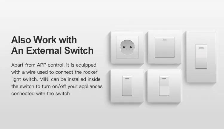 Sonoff MINI DIY Smart Switch Двухканальное ДУ управление Wifi переключатель умный дом Поддержка внешнего переключателя работа с Alexa Google Home