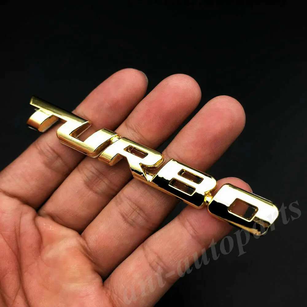 

Gold Metal Turbo T Car Auto Trunk Rear Tailgate Emblem Badge Decals Sticker