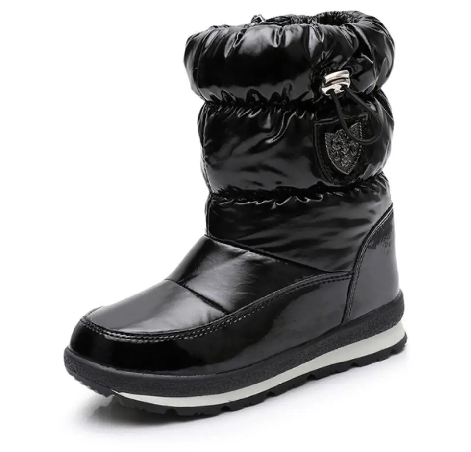 kids shoes fashion cold winter Girls Boys snow boot antiskid sole children Thick wool Cotton shoes warm thick fur casual boot 37
