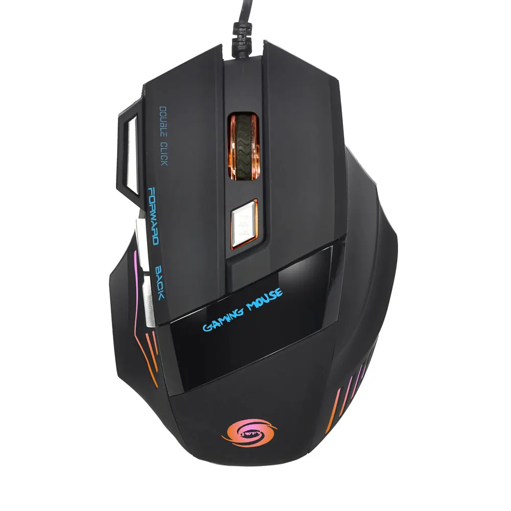  Ergonomic Wired Gaming Mouse Silent 7 Button 5500 DPI LED USB Computer Mouse Gamer Mice for Compute