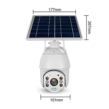 

Australian 4G Solar security camera cloud storage 4G Sim Card CCTV camera starlight full color IR vision P2P APP 4G Dome Camera