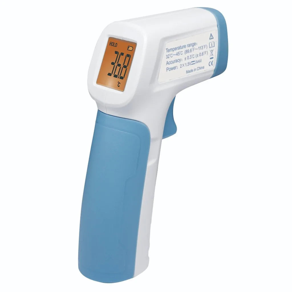 Digital LCD Temperature Meter Body Measurement Forehead Non-Contact Adult Body Fever Children Infrared Thermometer #E