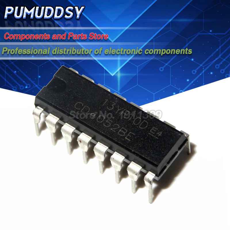 10 шт. CD4052BE CD4052 4052BE 4052 DIP16|Интегральные схемы| |