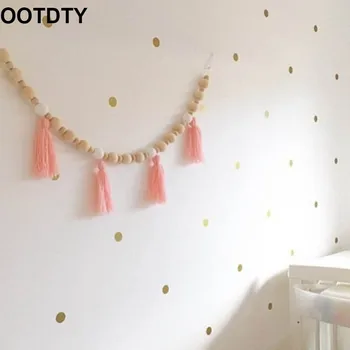 

150cm Wooden Beads Tassel Ornament Kids Room Nursery Decoration Curtain Hanging Pendant Children Photography Props