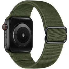 

Elastic Nylon Solo Loop Strap For Apple Watch Band 44mm 40mm 38mm 42mm Adjustable Bracelet iWatch Series 3 4 5 6 Se Wristbands