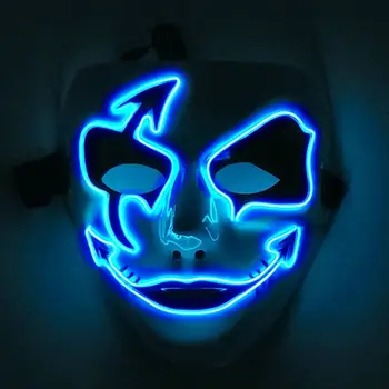 

Hand-painted Glowing Mask Street Dance Performance Fearsome Ghost Face Night Light Mask