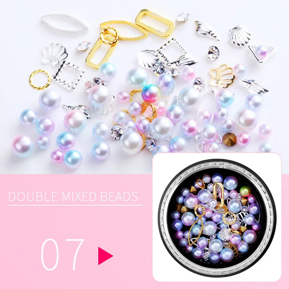 MORDDA 12 Style Crystals Mix Rhinestone Decoration For Nails Design Crystal Nails Art Decorations 3D Nail Jewelry For Manicurea - Цвет: E07