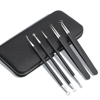 

5Pcs Pore Cleaner Stainless Steel Vacuum Blackhead Remover Tool Acne Blemish Remover Pimple Blemish Extractor Beauty Makeup Tool
