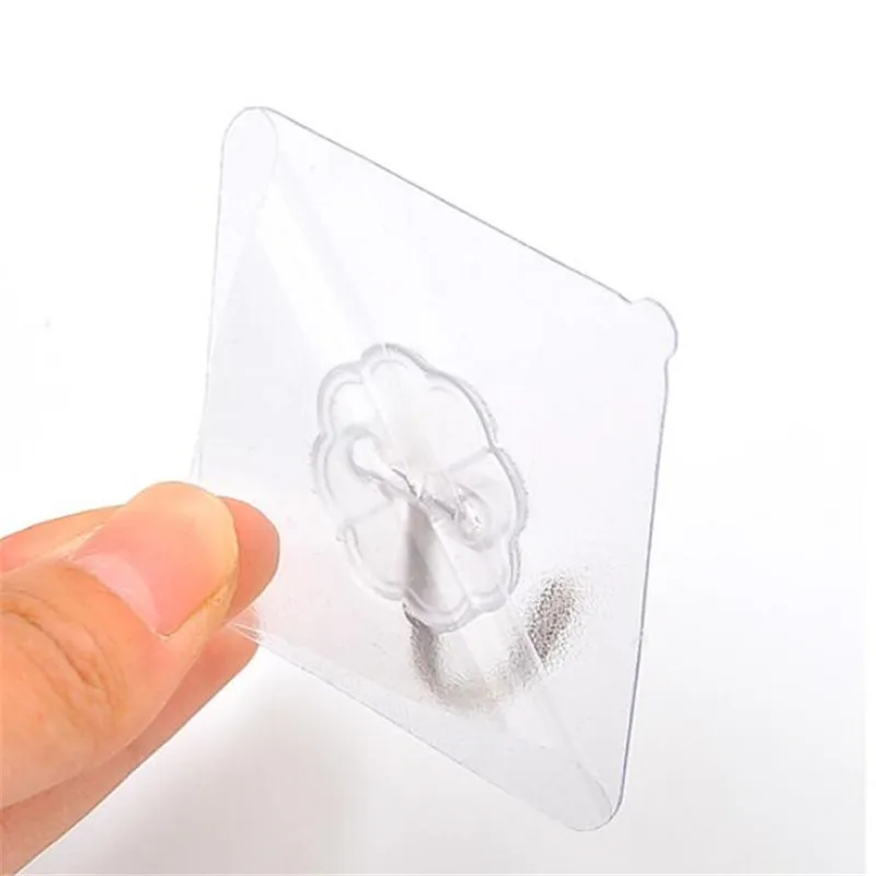 5pcs 6x6cm Transparent Strong Self Adhesive Door Wall Hangers Hooks Suction Heavy Load Rack Cup Sucker for Kitchen Bathroom